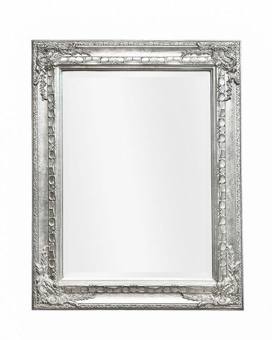 Mobili2g - specchiera in foglia argento rettangolare- misure: l.75 x h.95 x p.3