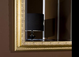 Specchiera in foglia oro rettangolare misure: 74 x 94 x 4