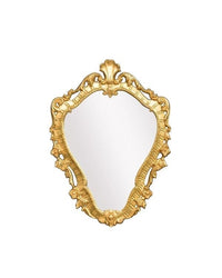 Mobili2g - specchiera in foglia oro sagomata- misure: l.41 x h.57 x p.3