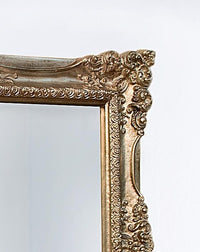 Mobili2g - specchiera foglia argento anticata rettangolare - misure: l.146 x h.86 x p.5