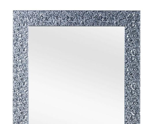 Mobili2g - specchiera foglia argento brillante rettangolare- misure: l.65 x h.85 x p.4