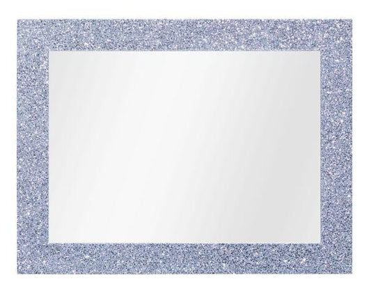 Mobili2g - specchiera glitter argento rettangolare- misure: l.90 x h.148 x p.3