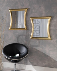 Mobili2g - 01 specchiera in foglia oro sagomata misure: 63 x 63 x 3