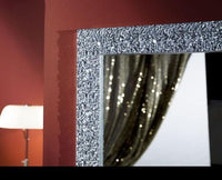 Mobili2g - specchiera foglia argento brillante rettangolare- misure: l.65 x h.85 x p.4