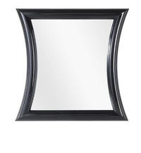 Mobili2g - 1 specchiera laccato nero lucido sagomata misure: 63 x 63 x 3