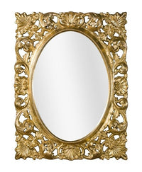 Mobili2g - specchiera in foglia oro ovale- rettangolare-traforata misure: 73 x 95 x 6