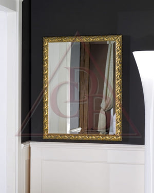 Specchiera in foglia oro rettangolare misure: 69 x 89 x 3