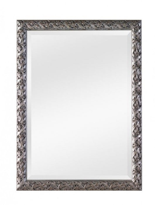 Specchiera in foglia argento rettangolare- misure: 59 x 79 x 3