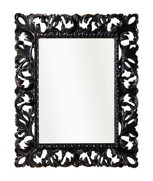 Specchiera laccata nera lucida rettangolare misure: 87 x 107 x 6