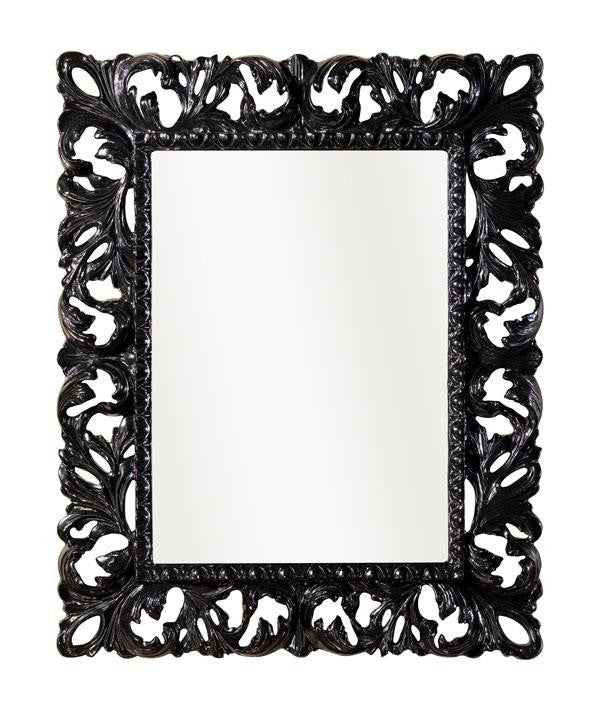 Specchiera laccata nera lucida rettangolare misure: 87 x 107 x 6