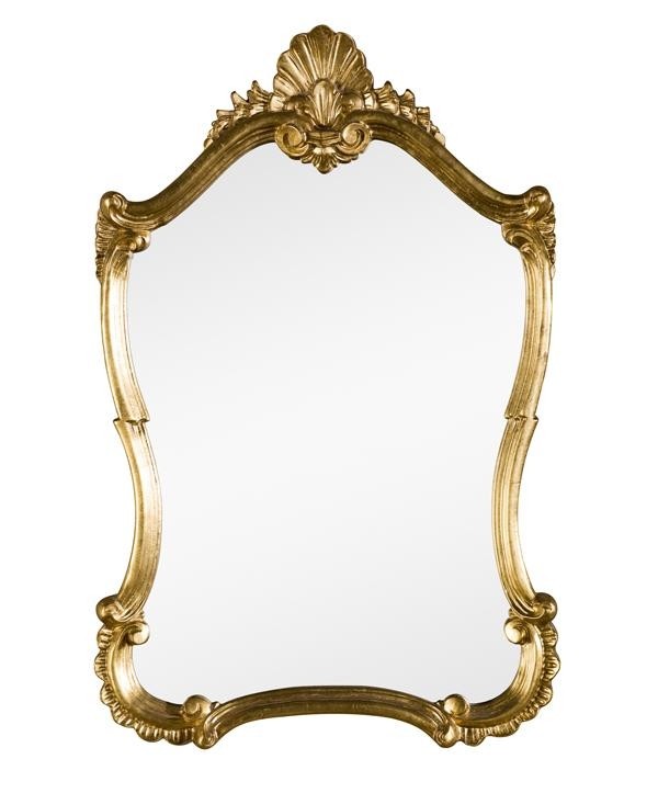 Mobili2g - specchiera in foglia oro sagomata misure: l.58 x h.86 x p. 5