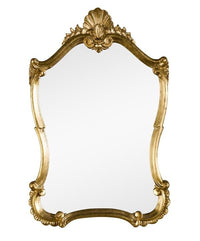 Mobili2g - specchiera in foglia oro sagomata misure: l.58 x h.86 x p. 5