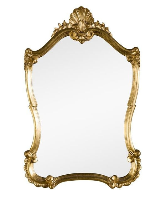 Mobili2g - specchiera in foglia oro sagomata misure: l.58 x h.86 x p. 5