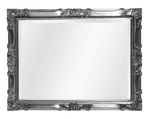 Mobili2g - specchiera foglia argento rettangolare- misure: l.42 x h.52 x p.5