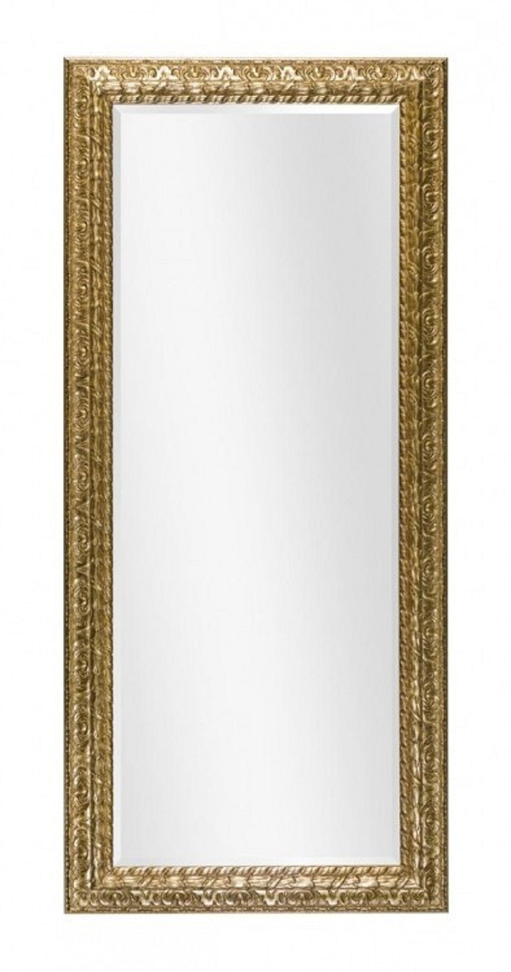 Mobili2g - specchiera in foglia oro rettangolare misure: l.92x h. 72 x p. 5