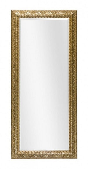 Mobili2g - specchiera in foglia oro rettangolare misure: l.92x h. 72 x p. 5