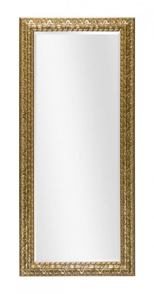 Mobili2g - specchiera in foglia oro rettangolare misure: l.92x h. 72 x p. 5