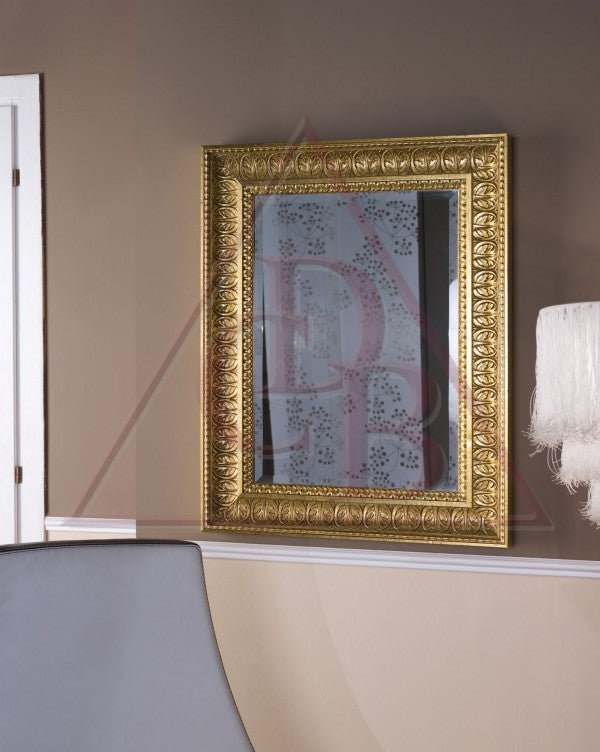 Specchiera in foglia oro rettangolare misure:73 x 93 x 6