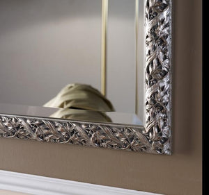 Specchiera in foglia argento rettangolare- misure: 59 x 79 x 3