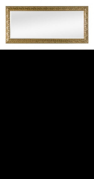 Mobili2g - specchiera in foglia oro rettangolare misure: l.92x h. 72 x p. 5