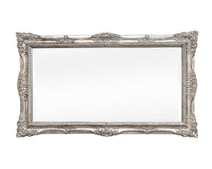 Mobili2g - specchiera foglia argento anticata rettangolare - misure: l.116 x h.86 x p.5