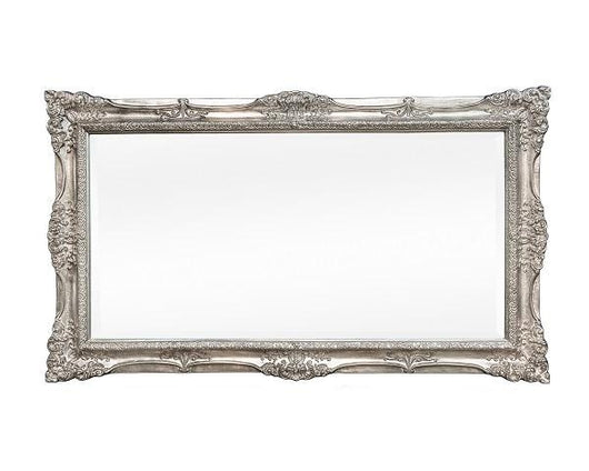 Mobili2g - specchiera foglia argento anticata rettangolare - misure: l.116 x h.86 x p.5