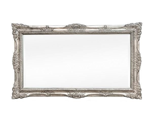Mobili2g - specchiera foglia argento anticata rettangolare - misure: l.116 x h.86 x p.5