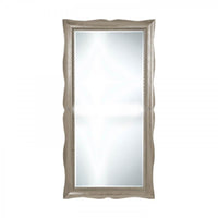 Mobili2g - specchiera foglia argento rettangolare- misure: l.90 x h.180 x p.7