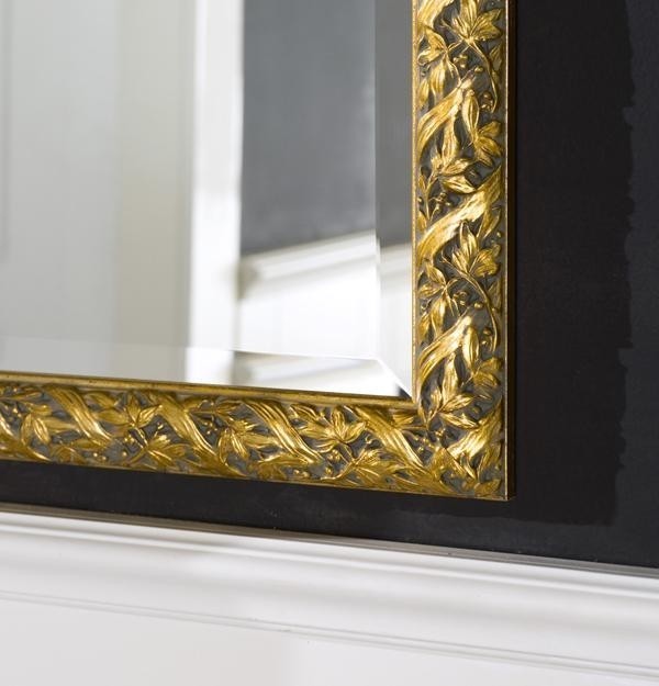 Specchiera in foglia oro rettangolare misure: 69 x 89 x 3