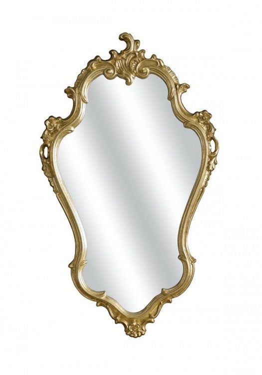 Mobili2g - specchiera in foglia oro sagomata misure: l.51 x h.87x p. 4