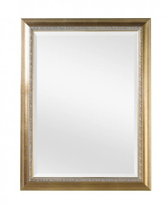 Specchiera in foglia oro rettangolare misure: 62 x  82 x sp. 3