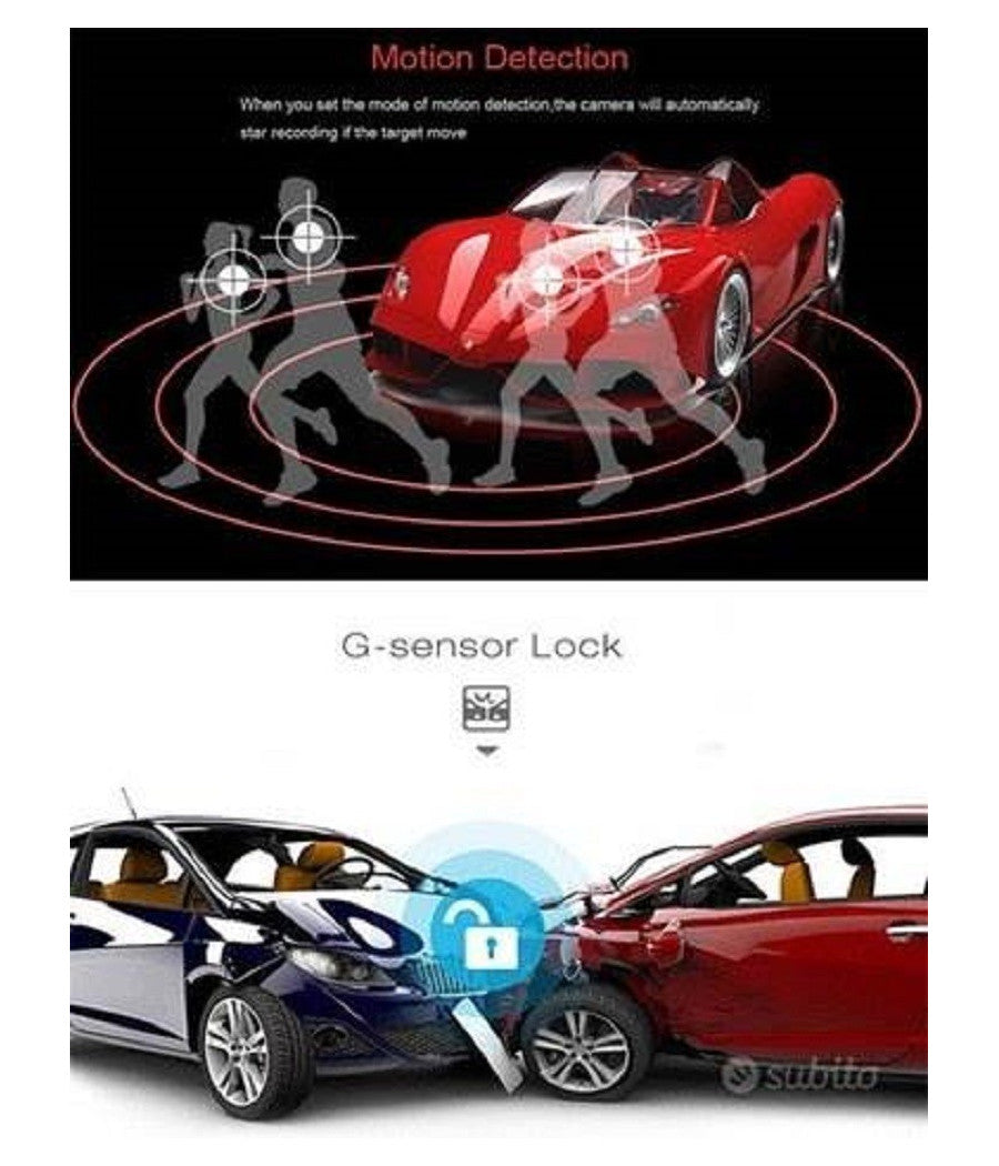 Specchietto Camera Posteriore Hd Registratore Auto Specchio Retrovisore Q-a182         