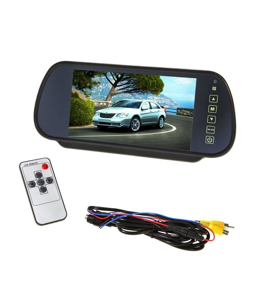 Specchietto Retrovisore Monitor 7 " Bluetooth Vivavoce Touch Screen Usb Sd Mp5         