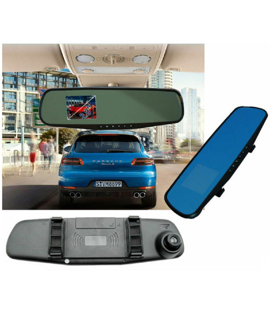 Specchietto Retrovisore Monitor Dvr Registra Video Telecamere Frontale 120° 2.8"         