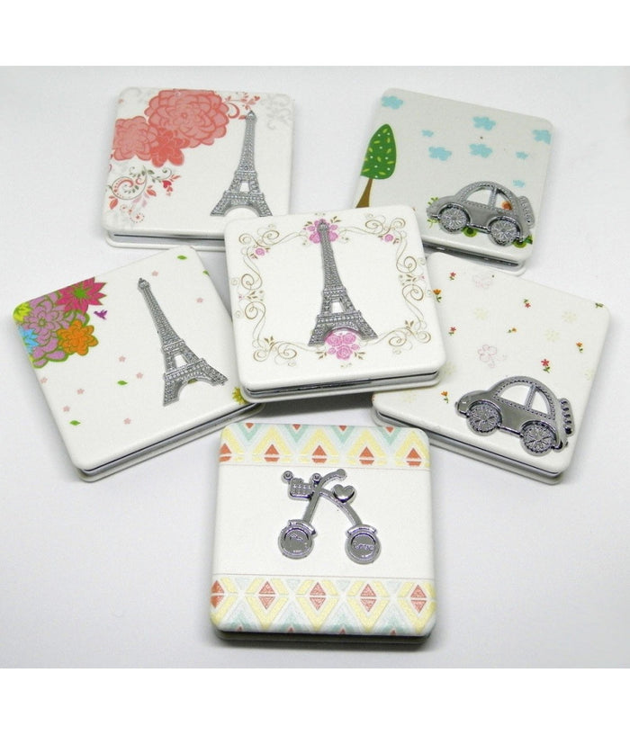 Specchietto Specchio Da Borsa Borsette Per Donna Make Up Richiudibile Idea Regalo         