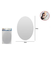 Specchio Adesivo Forma Ovale Adesiva Murale Arredamento Casa 20 X 30 Cm         