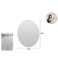 Specchio Adesivo Forma Ovale Adesiva Murale Arredamento Casa 30 X 40 Cm         