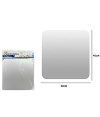 Trade Shop - Specchio Adesivo Forma Quadrata Adesiva Murale Arredamento Casa 40 X 40 Cm -