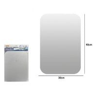 Trade Shop - Specchio Adesivo Forma Rettangolare Adesiva Murale Arredamento Casa 30x40cm -
