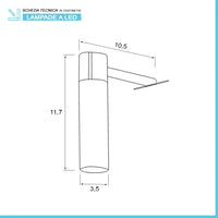 Specchio bagno 50x60 cm reversibile con luce LED in vetro satinato