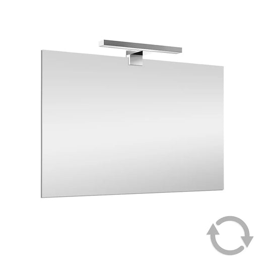 Specchio bagno 50x70 cm reversibile con lampada LED fredda