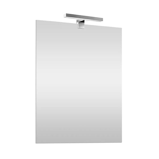 Specchio bagno 50x70 cm reversibile con lampada LED fredda