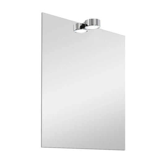 Specchio bagno 50x70 cm reversibile con luce LED naturale