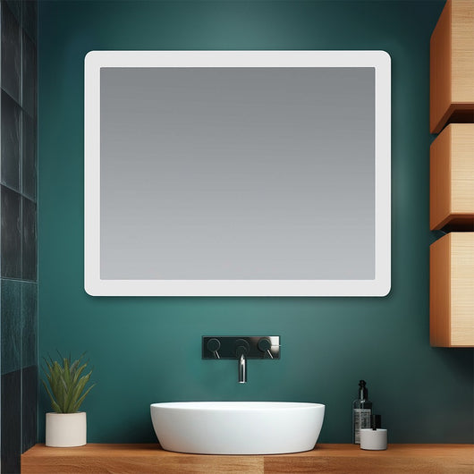 Specchio bagno 60x80 cm con LED naturale e installazione reversibile