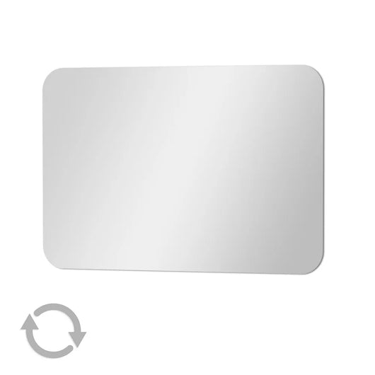 Specchio bagno 60x90 cm con angoli stondati e installazione reversibile
