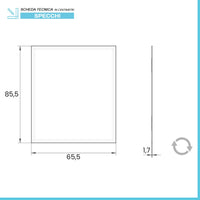 Specchio bagno 66x86 cm cornice bianca e installazione reversibile