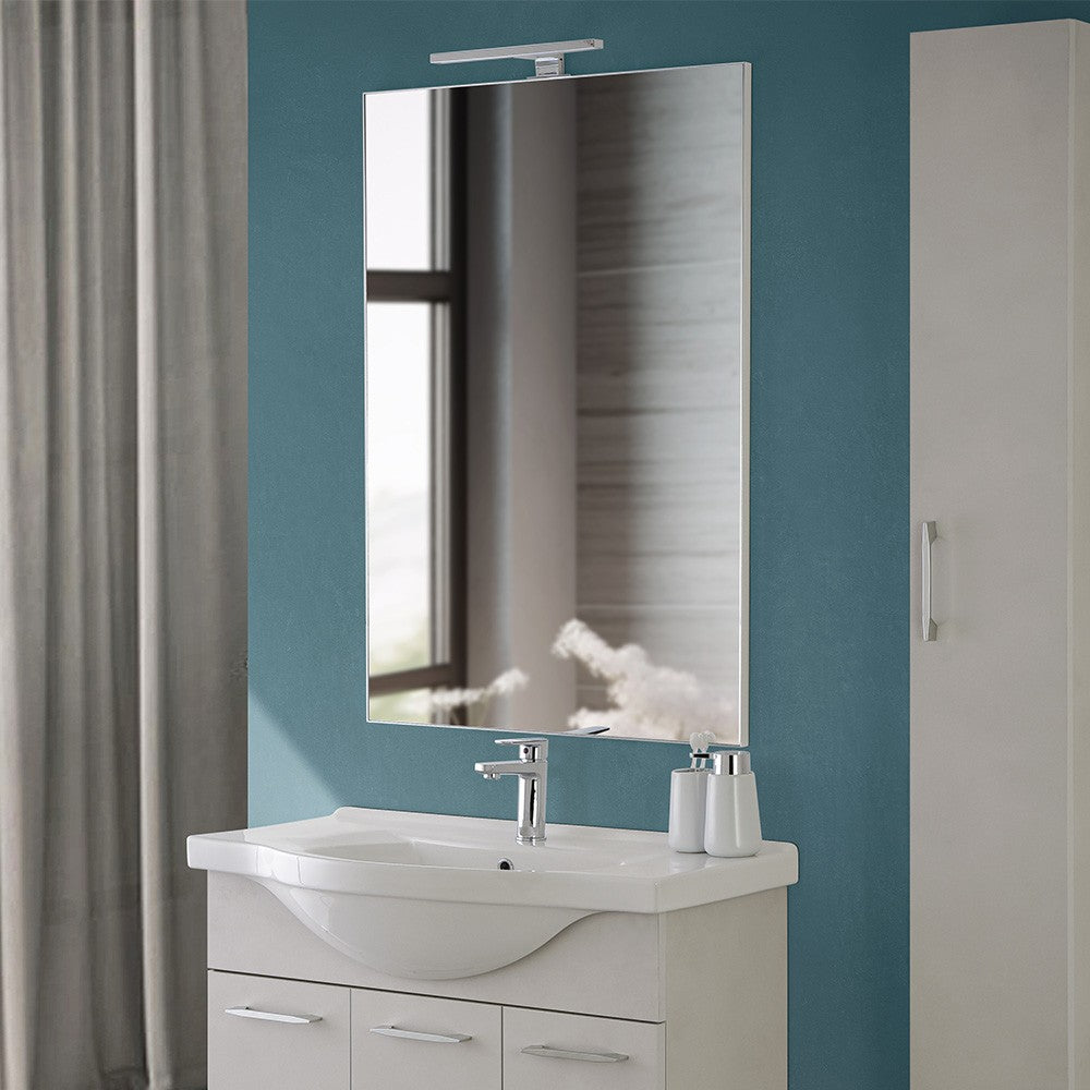 Specchio bagno 70x100 cm installazione reversibile e fissaggi inclusi