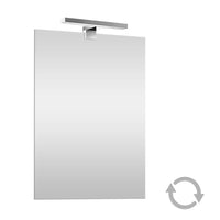 Specchio bagno 70x105 cm reversibile con luce LED naturale