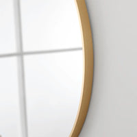Specchio bagno 80 cm con cornice oro e installazione a parete
