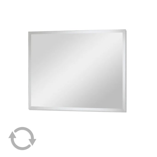 Specchio bagno a filo 50x60 cm reversibile con bisellatura 2,5 cm